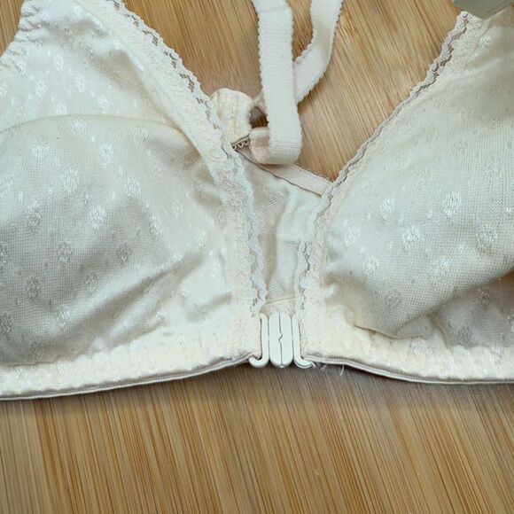 Vintage 70's Stretch-Tee Maidenform Bralette Size 34A Lace Trim Made in USA NWT - Picture 5 of 8